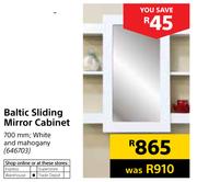 Baltic Sliding Mirror Cabinet 700mm