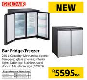 Goldair 240Ltr Bar Fridge/Freezer-Each