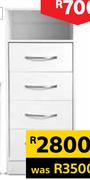Home & Kitchen White Tallboy 450mm x 450mm x 120mm