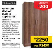 Home & Kitchen American Black/Cherry Built In Cupboards-1220mm x 2100mm