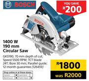 Bosch 1400W 190mm Circular Saw GKS190