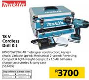 Makita 18V Cordless Drill Kit HP457DWEX4