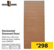 Solid Doors Horizontal Grooved Door-2032mm x 813mm