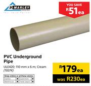 Marley PVC Underground Pipe Cream ULE420-110mm x 6m Each7