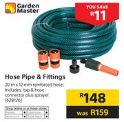 Garden Master Hose Pipe & Fittings-20m x 12mm