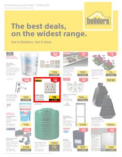 Builders Western Cape : The Best Deals On The Widest Range (20 Apr - 19 May 2019), page 1
