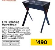 Megamaster Free Standing Barrel Braai 600mm