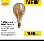Radiant 5W Decorative LED Filament LED0112-Each