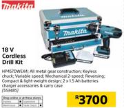 Makita 18V Cordless Drill Kit HP457DWEX4