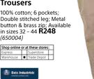 Beck FX Cargo Stone Trousers