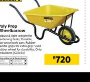 Builders Poly Prop Wheelbarrow