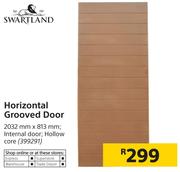 Solid Doors Horizontal Grooved Door-2032mm x 813mm