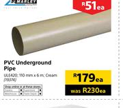 Marley PVC Underground Pipe Cream ULE420-110mm x 6m Each7