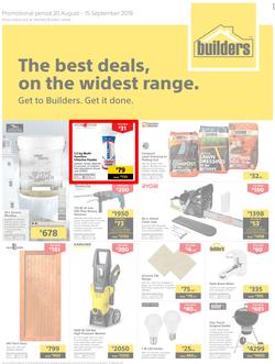 Builders Inland : The Best Deals On The Widest Range (20 Aug - 15 Sept 2019), page 1