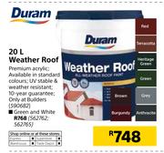 Duram Weather Roof (Green/White)-20Ltr