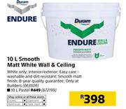 Endure Smooth Matt White Wall & Ceiling (White)-10Ltr