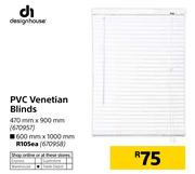 Designhouse PVC Venetian Blinds 470mm x 900mm