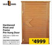 Solid Doors Hardwood Pivot And Frame Pre Hung Door 2032mm x 1200mm