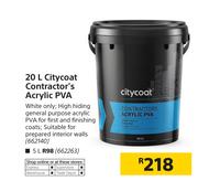 Citycoat 20Ltr Contractor's Acrylic PVA