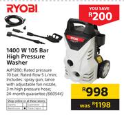 Ryobi 1400W 105 Bar High Pressure Washer AJP1280