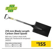 Lasher 210mm Blade Length Carbon Steel Spade