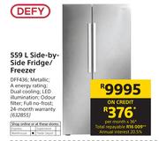 Defy 559L Side-By-Side Fridge/Freezer DFF436