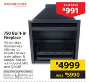 Megamaster 750 Built In Fireplace 710mm(h) x 760mm(w) x 430mm(d)