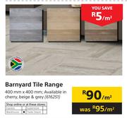 Barnyard Tile Range 400mm x 400mm-Per Sqm