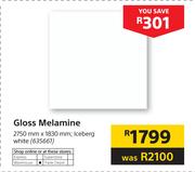 Gloss Melamine Iceberg White 2750mm x 1830mm