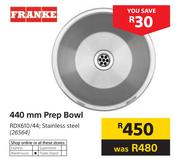 Franke 440mm Stainless Steel Prep Bowl RDX610/44 