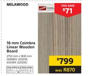 Melawood 16mm Coimbra Linear Wooden Board 2750mm x 1830mm