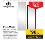Designhouse Dress Mirror 1060mm x 320mm-Each