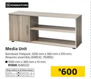 Home & Kitchen Media Unit 1500mm x 360mm x 51mm