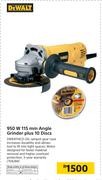 Dewalt 950W 115mm Angle Grinder Plus 10 Discs DWE4114CD-ZA