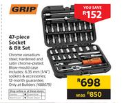 Grip 47 Piece Socket & Bit Set