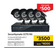 Securitymate CCTV Kit 4 Channel HD DVR With 2 Cameras