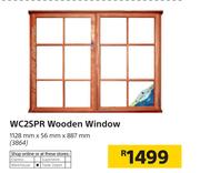 WC2SPR Wooden Window 1128mm x 56mm x 887mm