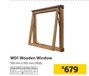 WD1 Wooden Window 595mm x 595mm