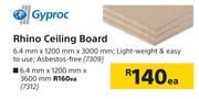 Gyproc Rhino Ceiling Board-Each
