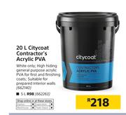 Citycoat 5Ltr Contractor's Acrylic PVA