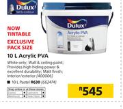 Dulux 10Ltr Acrylic Pastel PVA