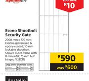 Xpanda DIY Econo Shootbolt Security Gate 2000mm x 770mm