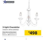 Bright Star Lighting 3 Light Chandelier White CH524/3