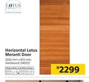 Lotus Horizontal Meranti Door 2032mm x 813mm