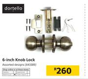 Dortello 6 Inch Knob Lock