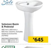 Solomon Basin & Pedestal 490mm x 420mm x 820mm