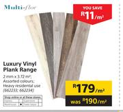 Multi Flor Luxury Vinyl Plank Range-2mm x 3.72 Sqm
