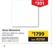 Gloss Melamine Iceberg White 2750mm x 1830mm