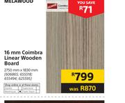 Melawood 16mm Coimbra Linear Wooden Board 2750mm x 1830mm