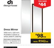 Designhouse Dress Mirror 1060mm x 320mm-Each